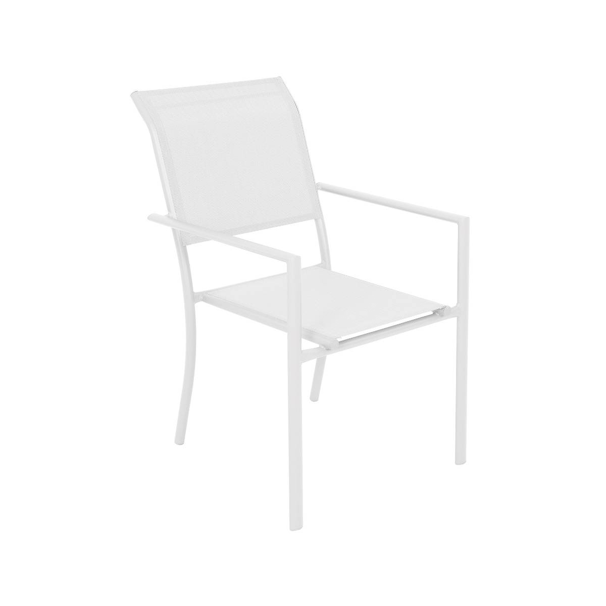 Chaise de jardin blanche Ilona (lot de 2)