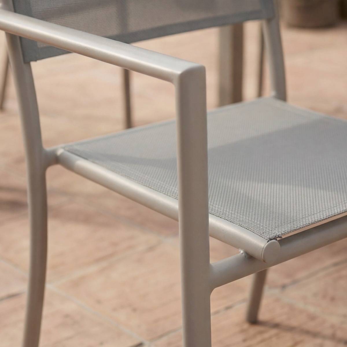 Chaise de jardin taupe Ilona (lot de 2)