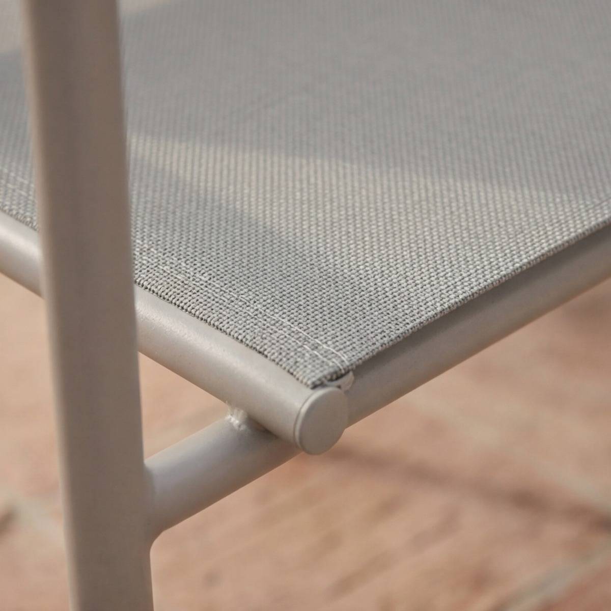 Chaise de jardin taupe Ilona (lot de 2)