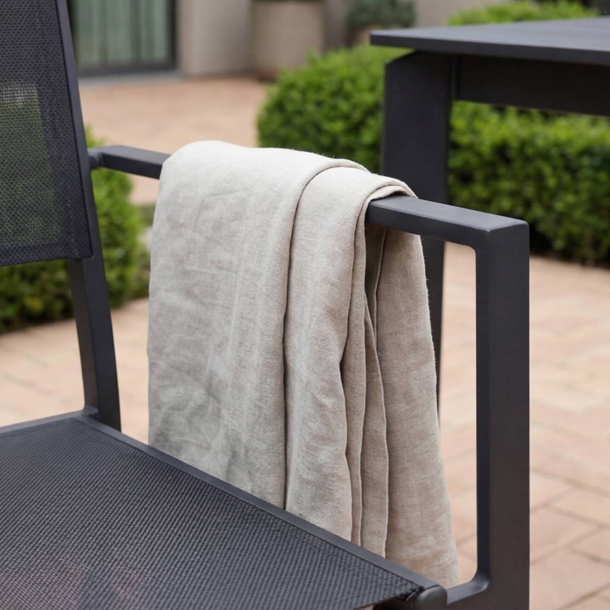 Chaise de jardin grise Ilona (lot de 2)