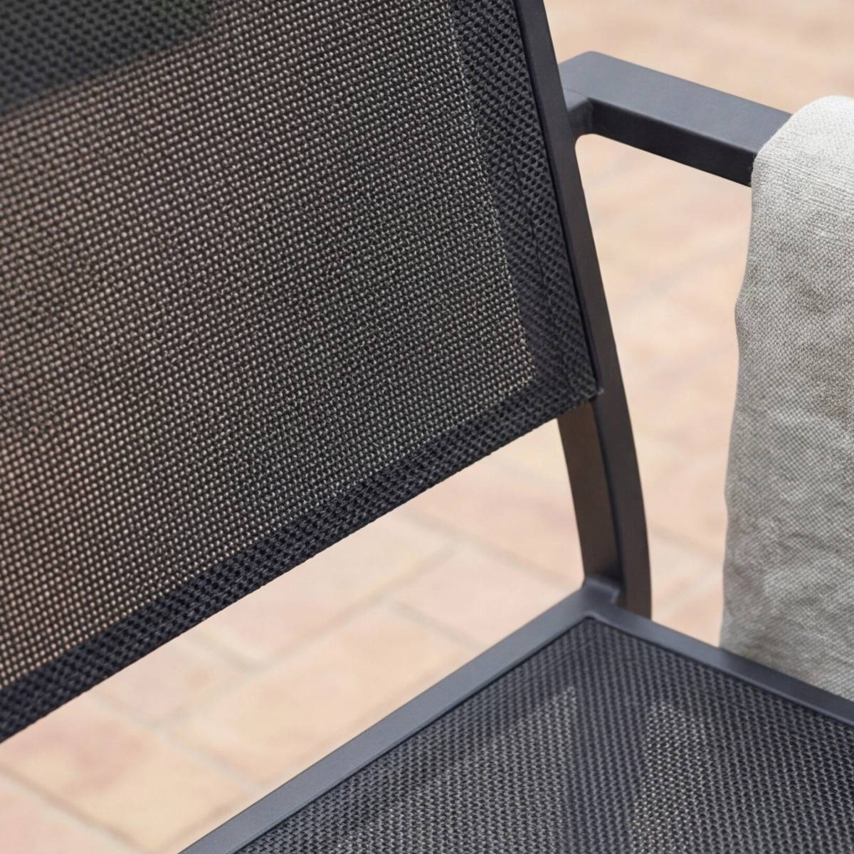 Chaise de jardin grise Ilona (lot de 2)