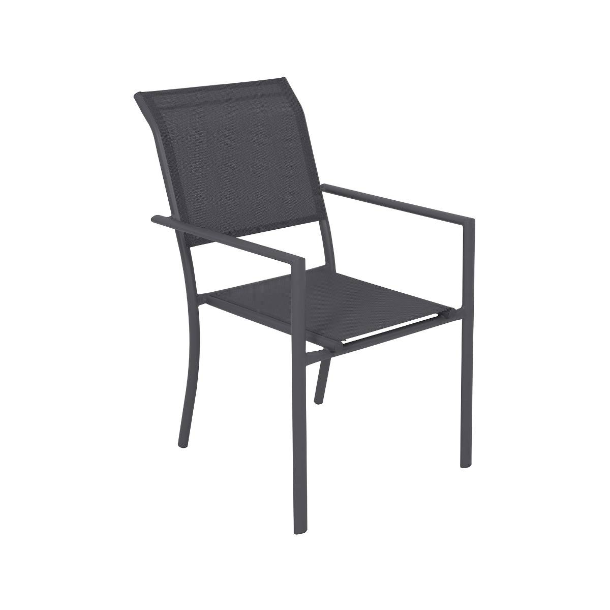 Chaise de jardin grise Ilona  (lot de 2)