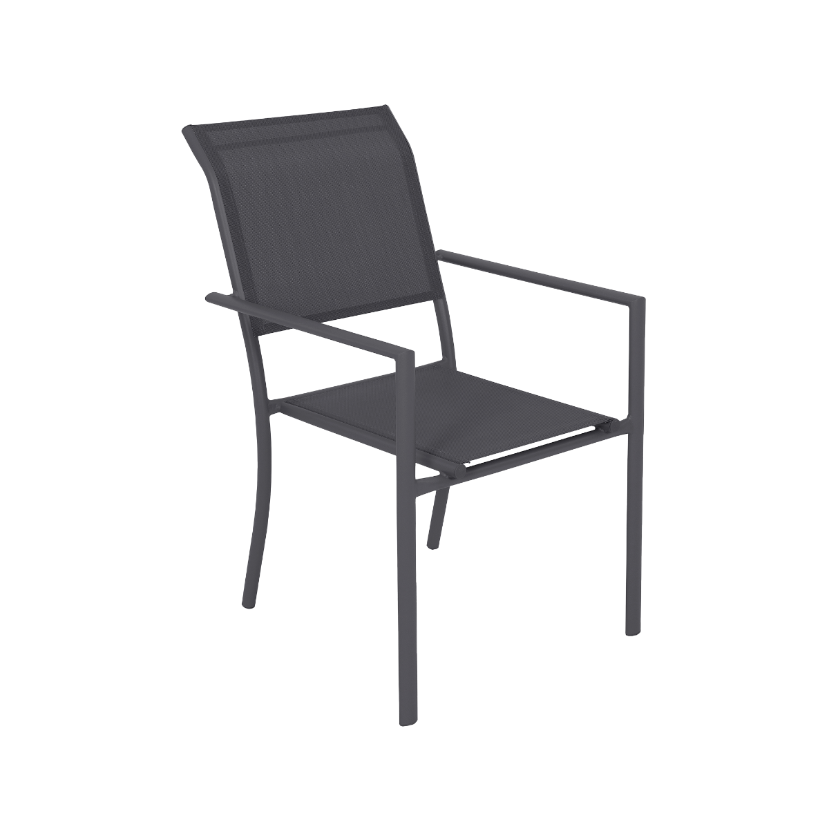 Chaise de jardin grise Ilona (lot de 2)