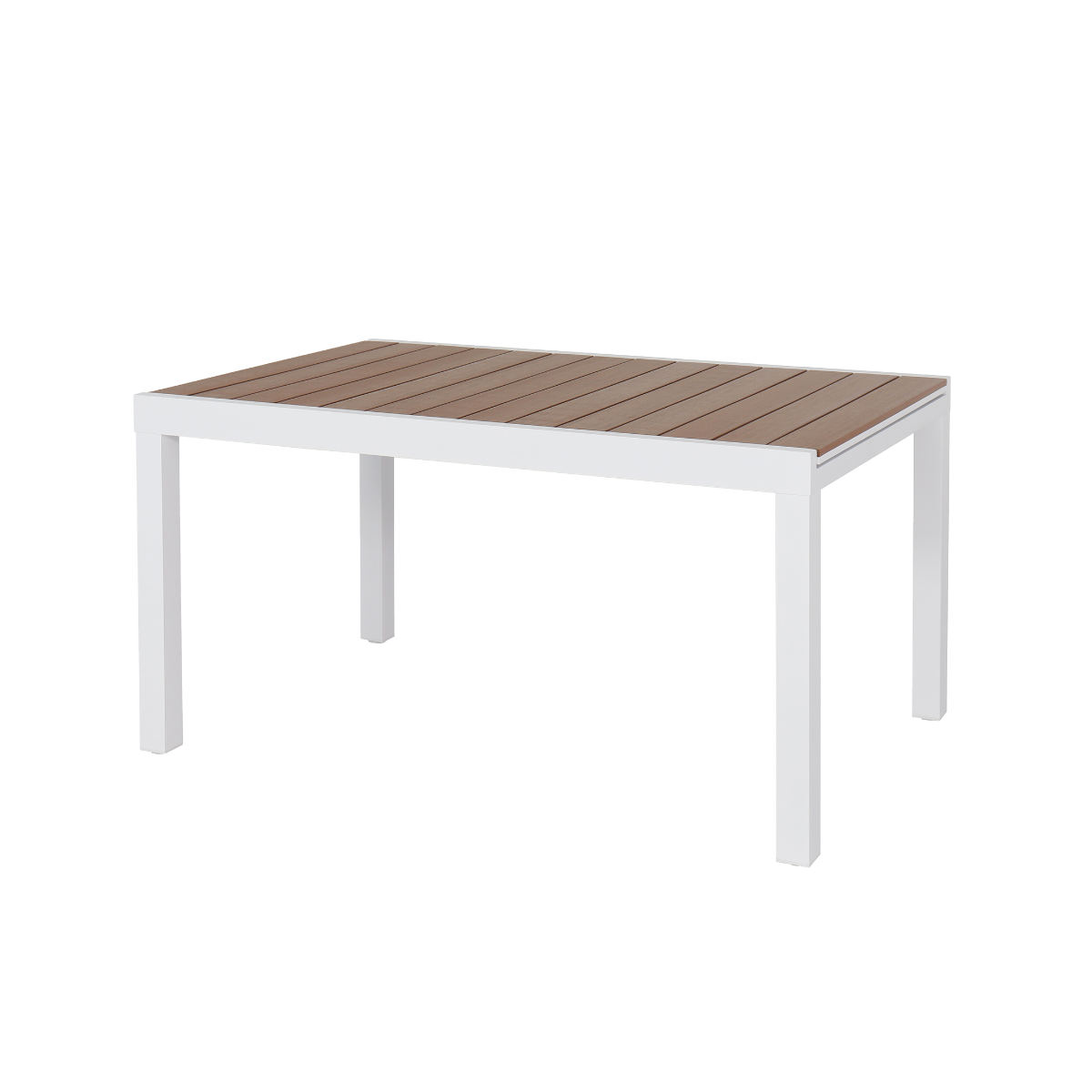 Table de jardin blanche en aluminium Ayden