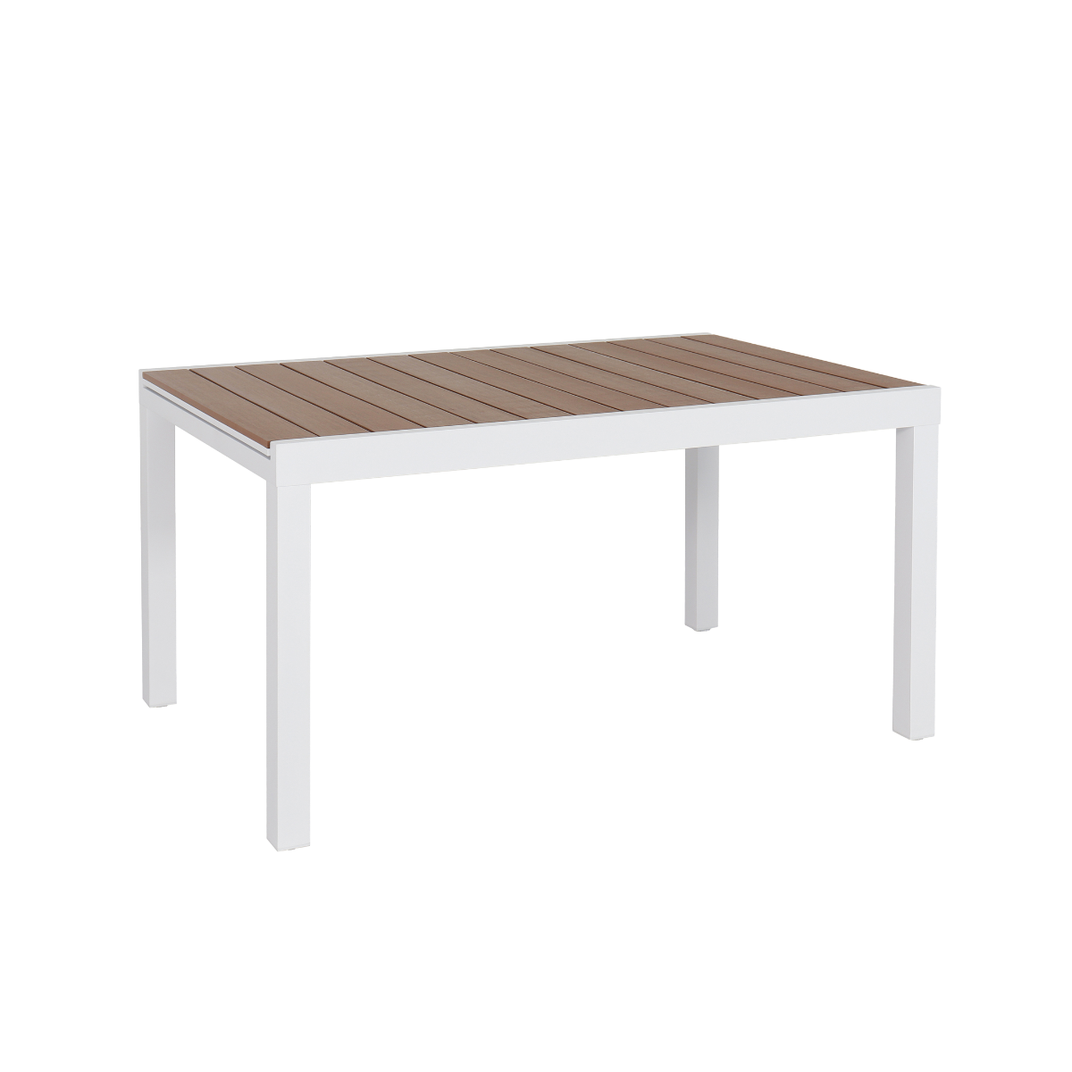Table de jardin blanche en aluminium Ayden