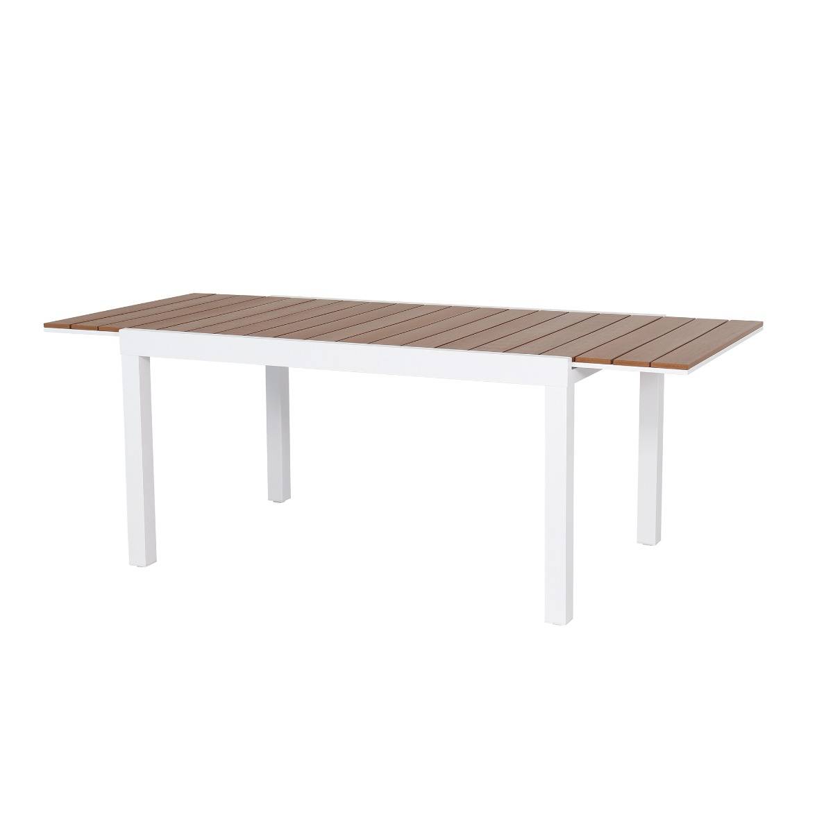 Table de jardin blanche en aluminium Ayden