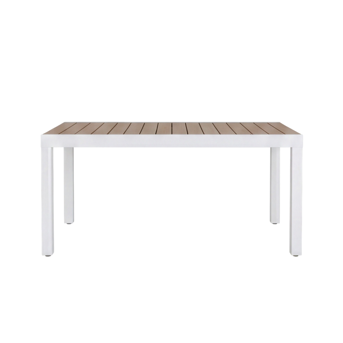 Table de jardin blanche en aluminium Ayden