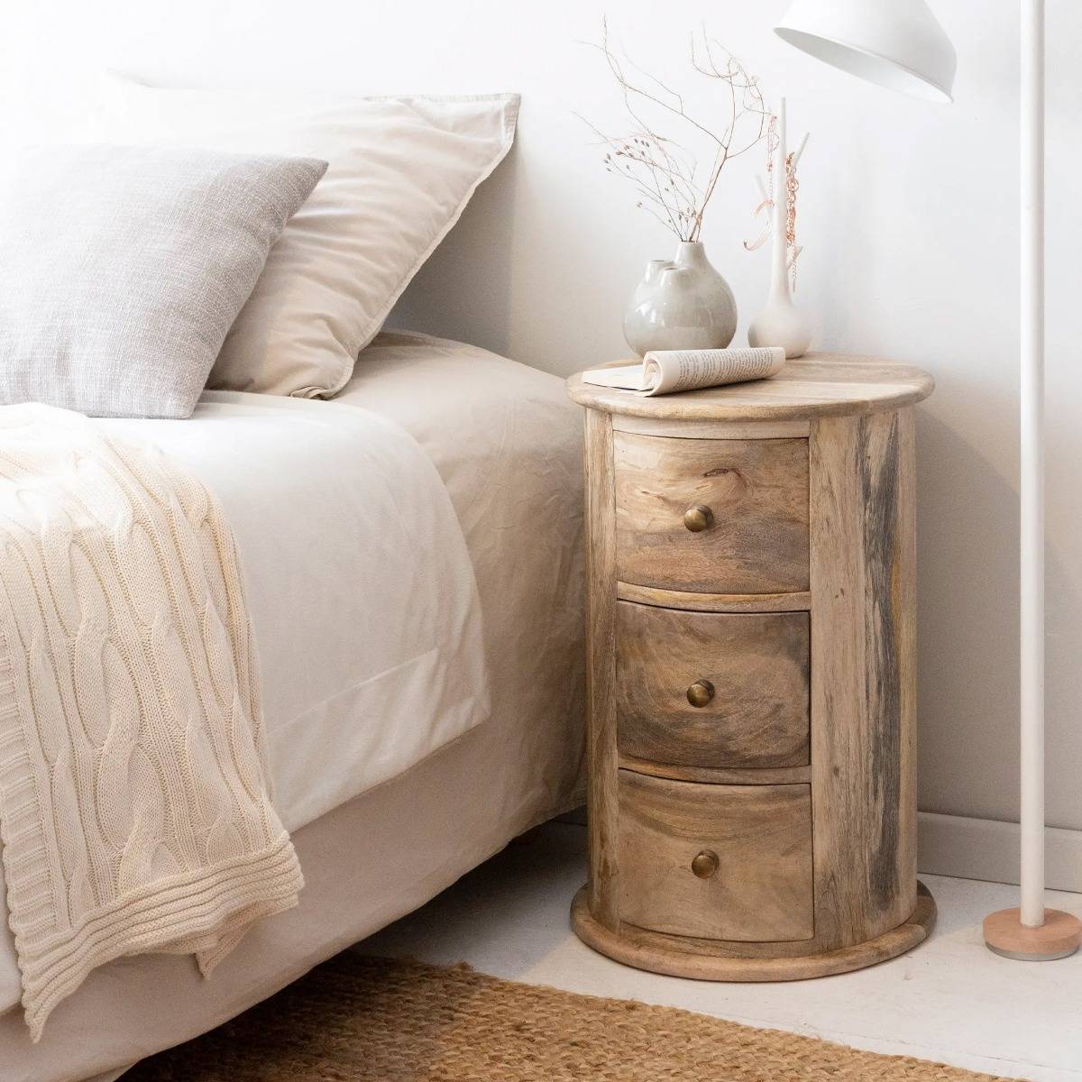 Table de chevet en bois de manguier Maëva