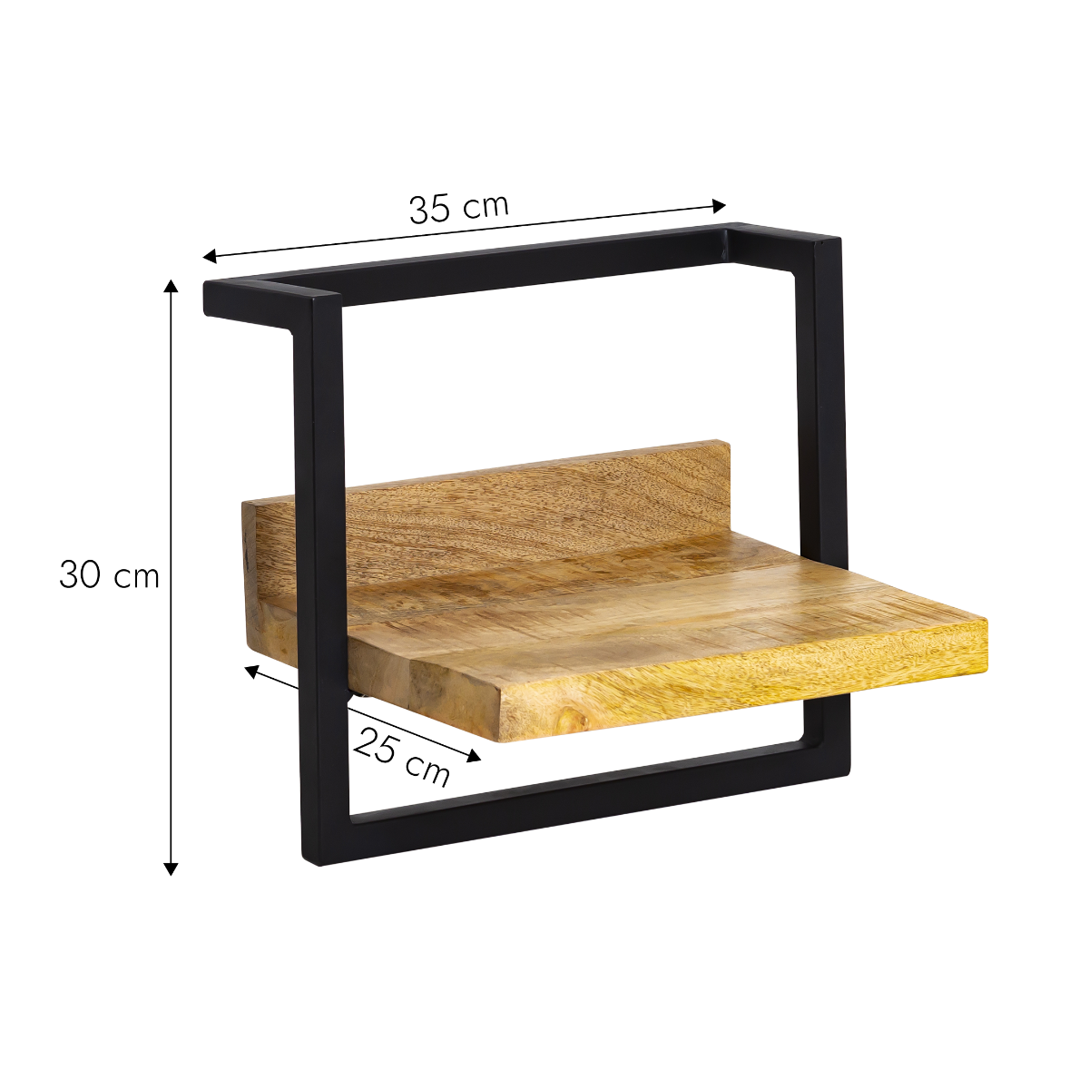 Etagère murale en bois de manguier moyen modèle Joie