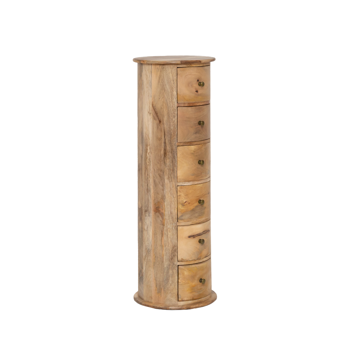 Chiffonnier rond en bois de manguier Maëva