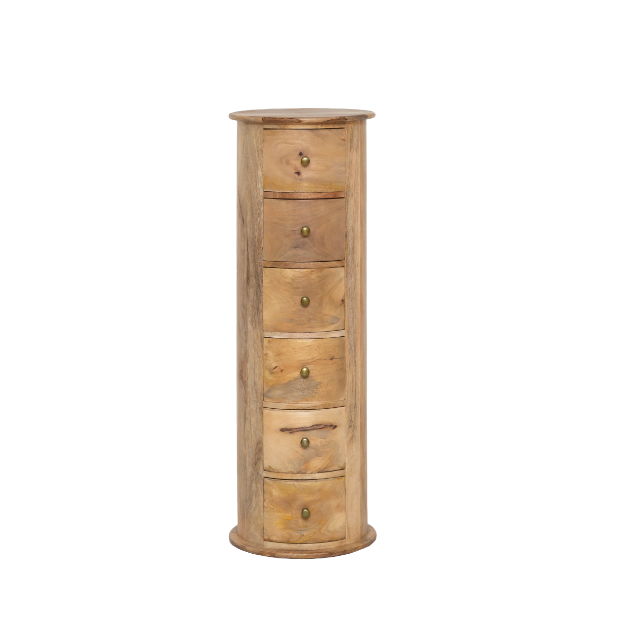 Chiffonnier rond en bois de manguier Maëva