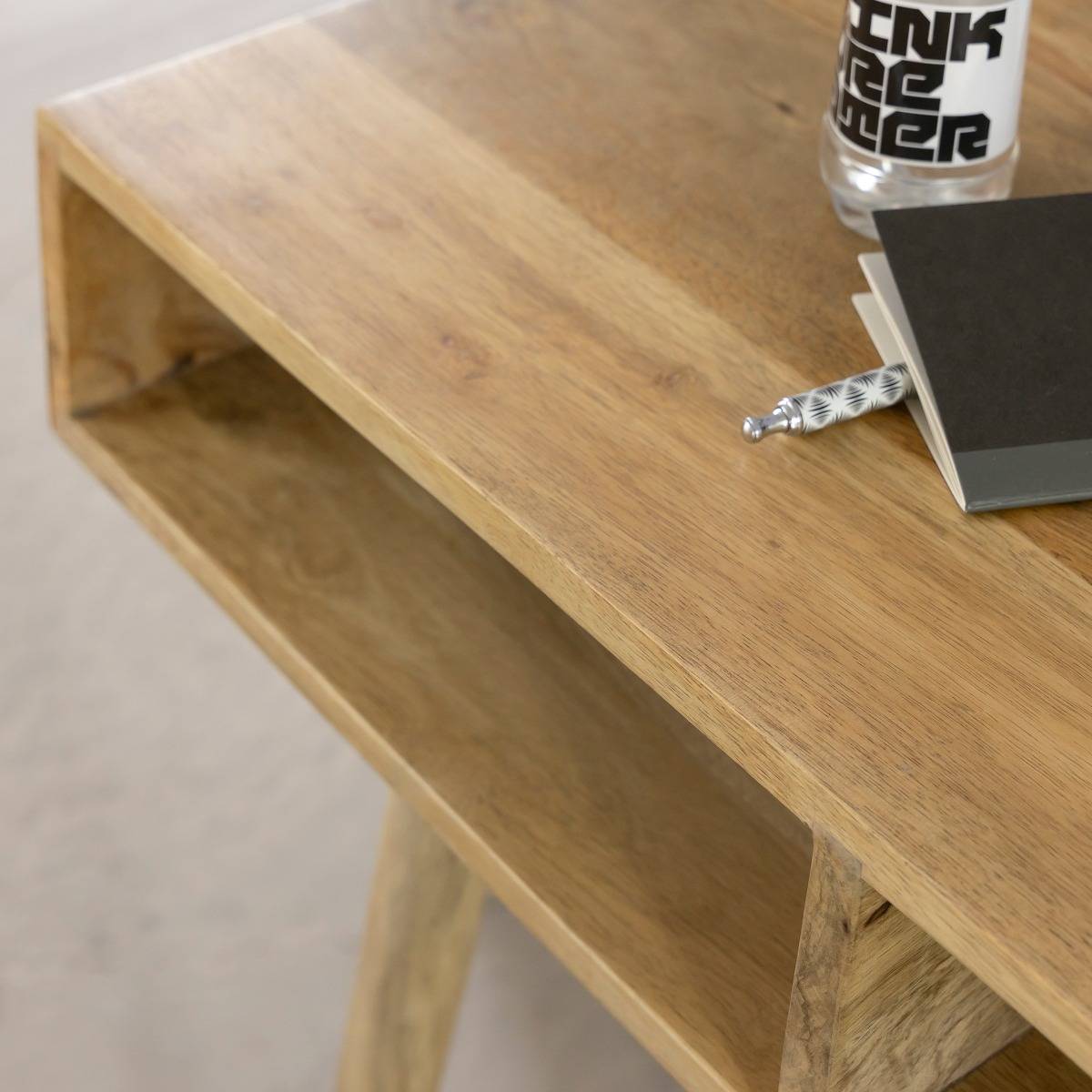 Console avec rangement en bois de manguier Maëva