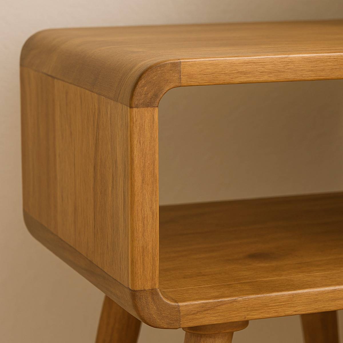 Table de chevet avec niche en bois de manguier Maëva