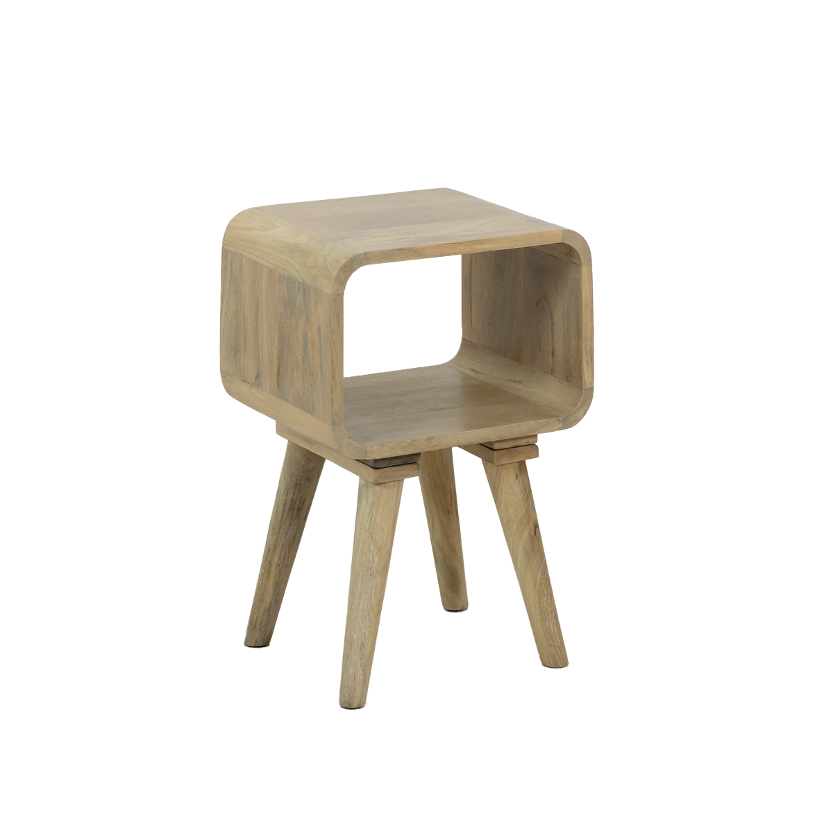 Table de chevet avec niche en bois de manguier Maëva