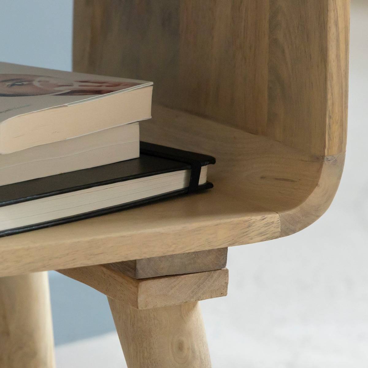 Bout de canapé avec niche en bois de manguier Maëva