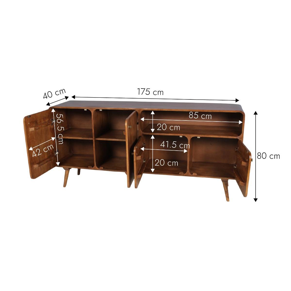 Buffet en bois de manguier Carmen