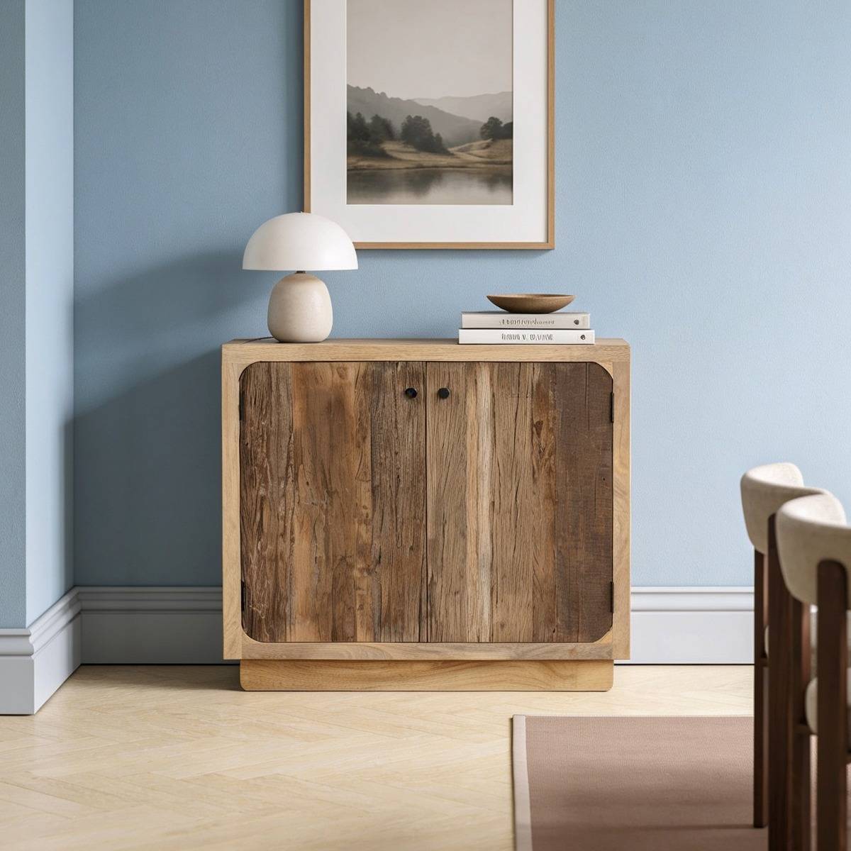 Petit buffet en bois de manguier et bois recyclé Barry