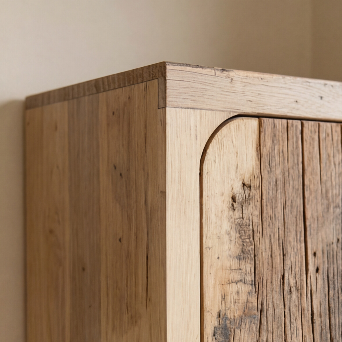 Colonne de salle de bain en bois de manguier et bois recyclé Barry