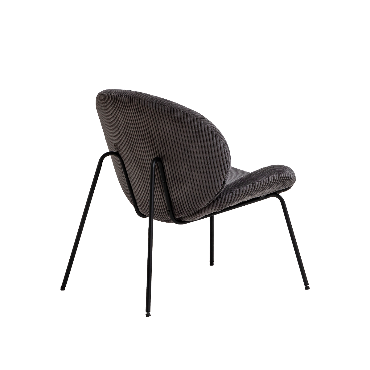 Fauteuil en velours gris Dorian