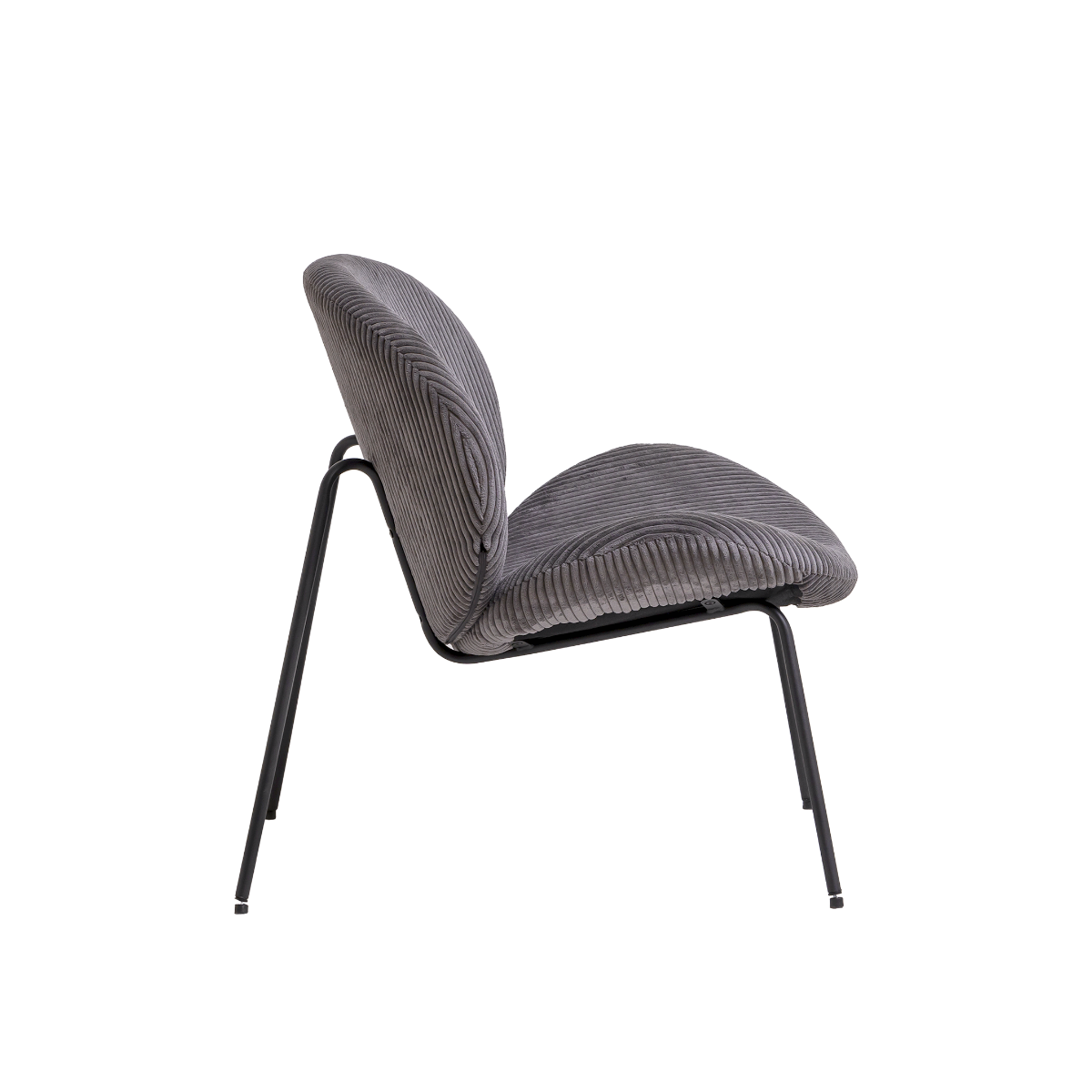 Fauteuil en velours gris Dorian