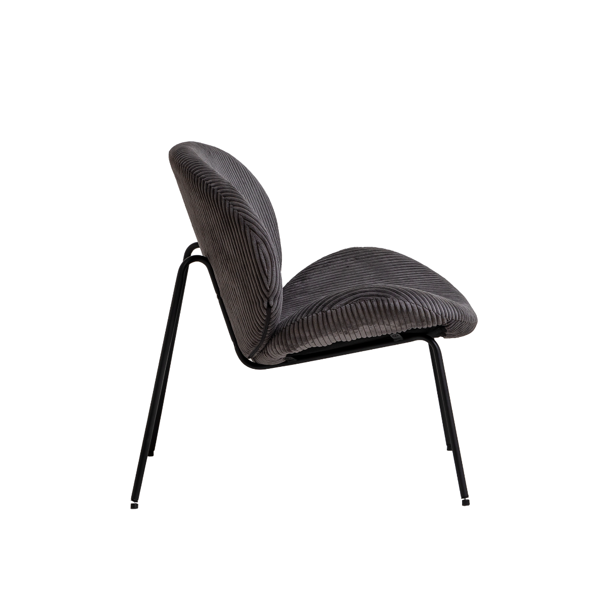 Fauteuil en velours gris Dorian
