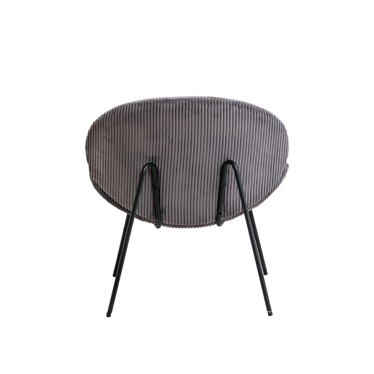 Fauteuil en velours gris Dorian