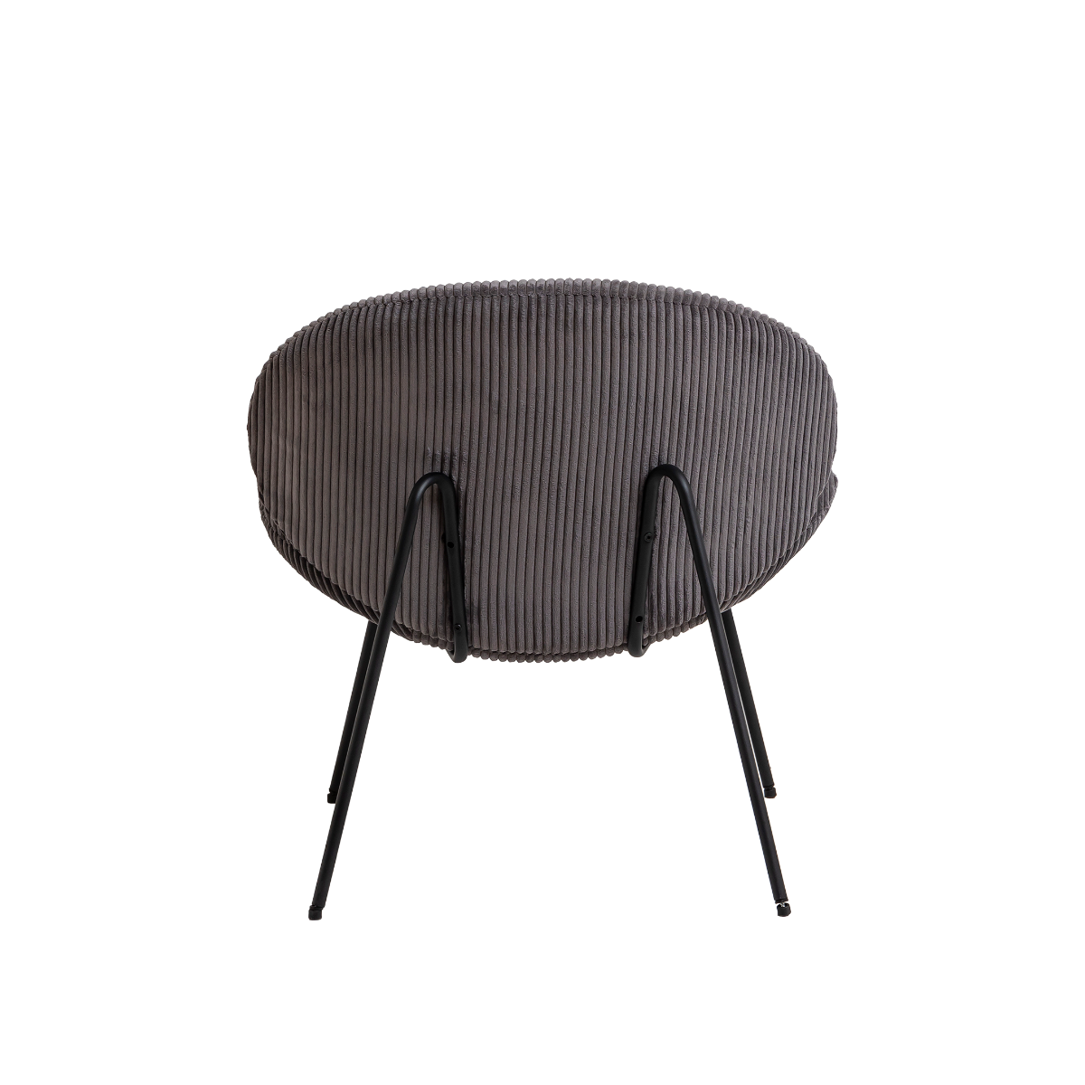 Fauteuil en velours gris Dorian