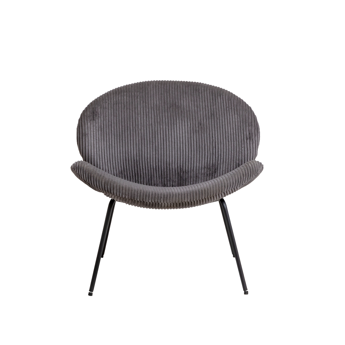 Fauteuil en velours gris Dorian
