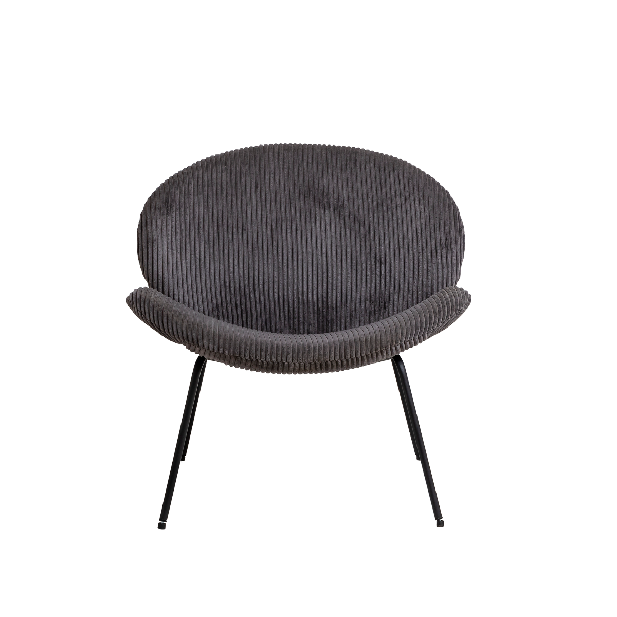Fauteuil en velours gris Dorian
