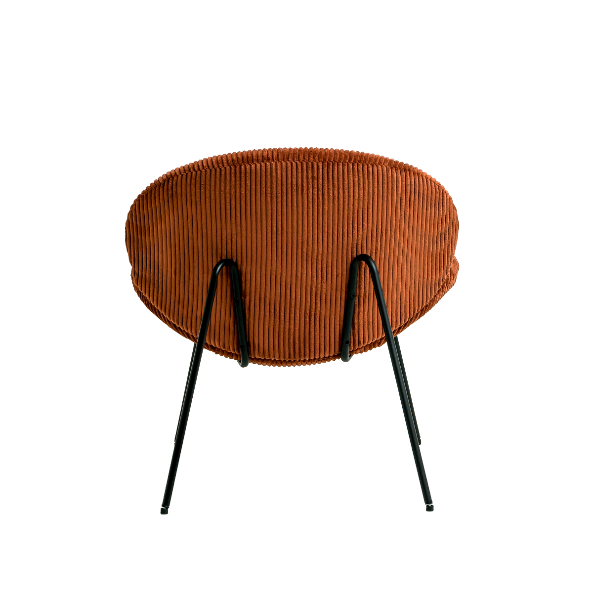 Fauteuil en velours terracotta Kanoa