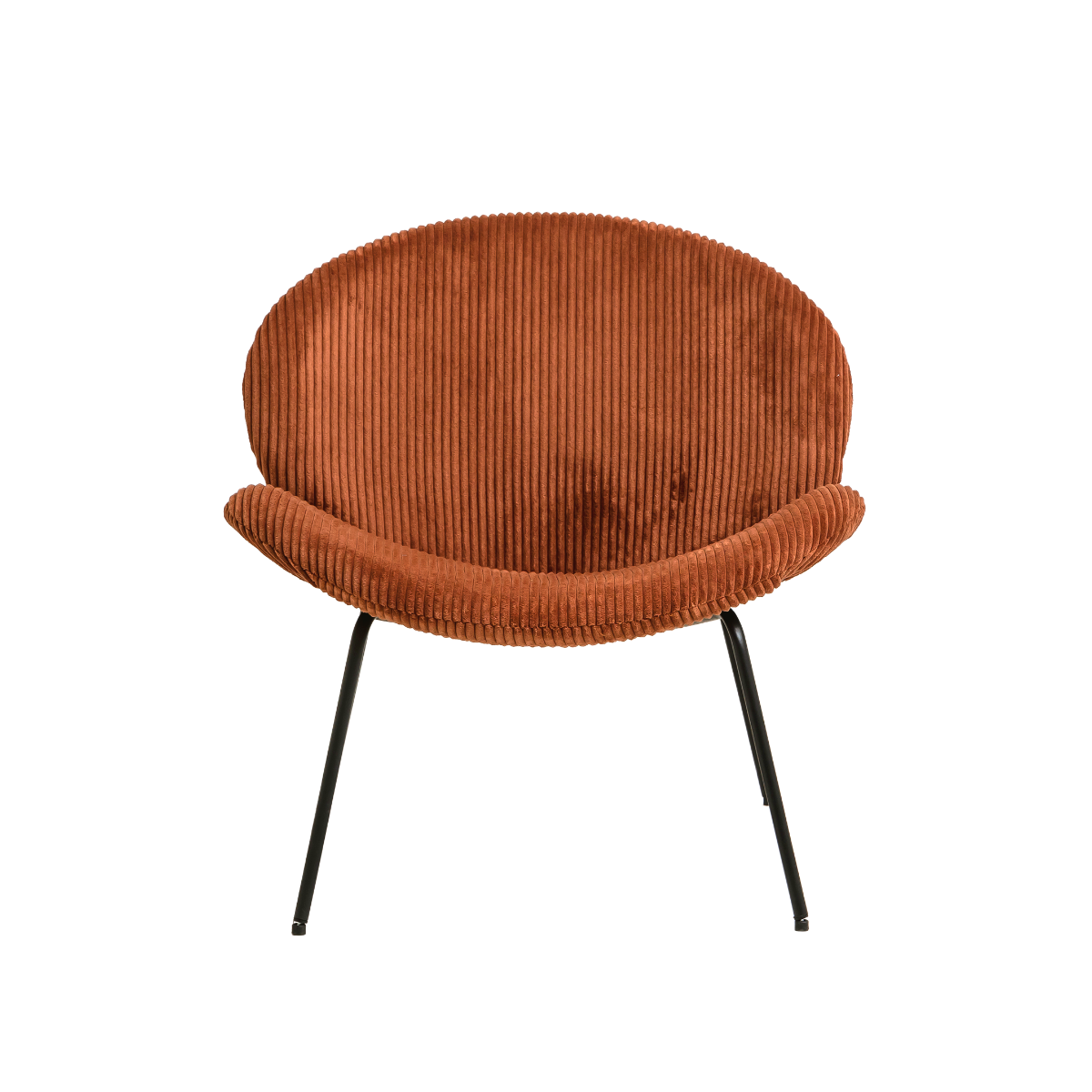 Fauteuil en velours terracotta Kanoa