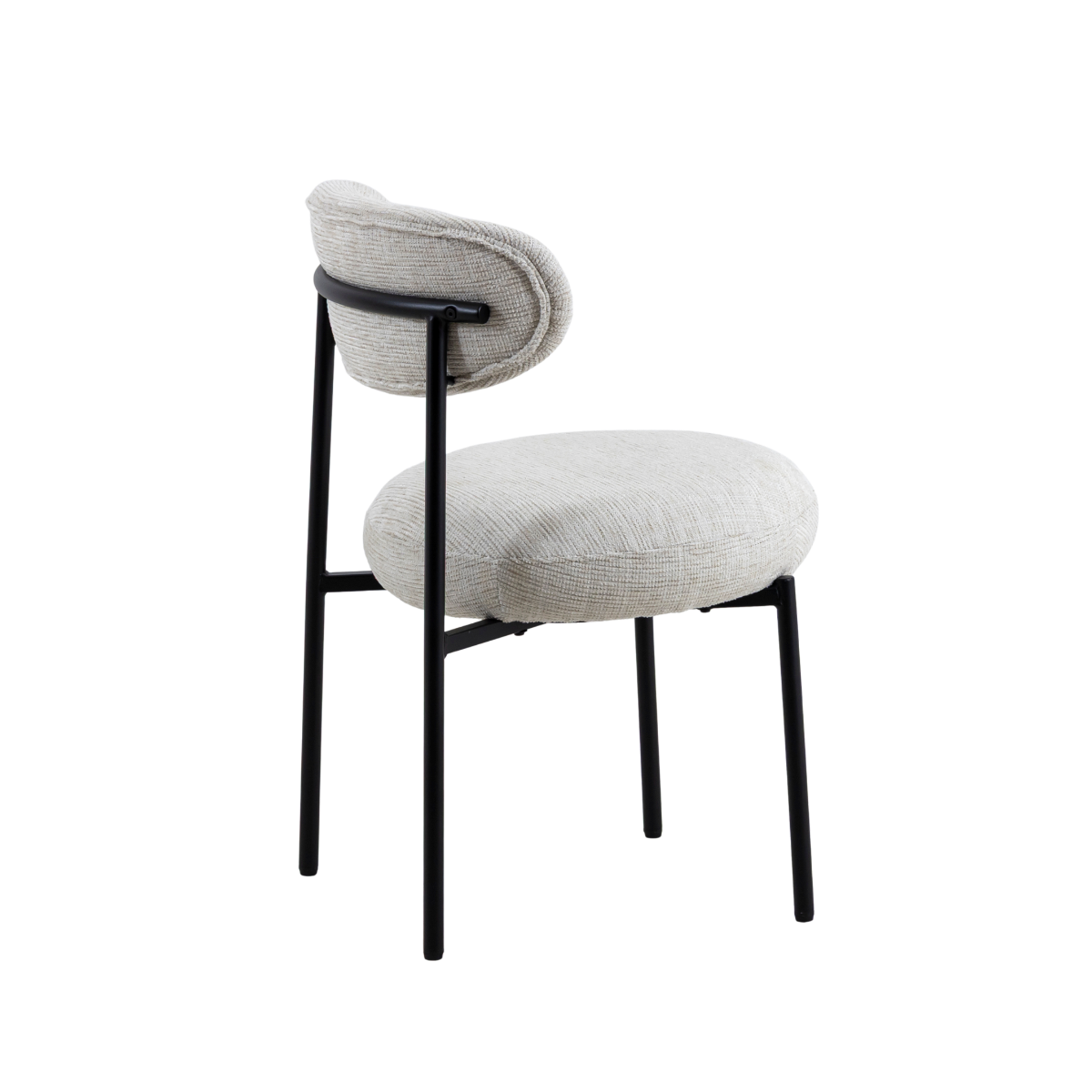 Chaise en triplex et tissu gris Kanoa (lot de 2)