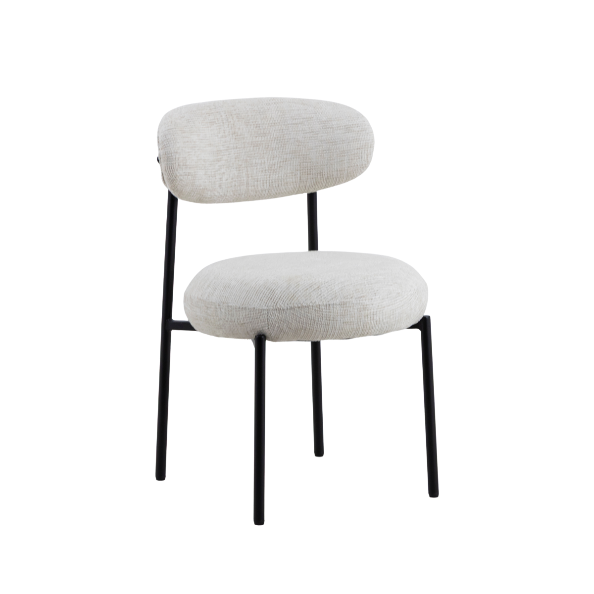 Chaise en triplex et tissu gris Kanoa (lot de 2)