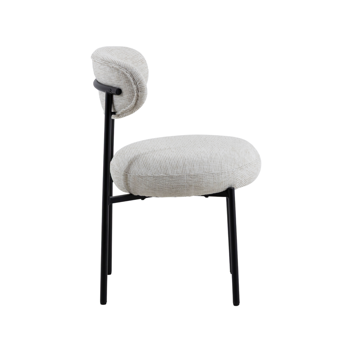 Chaise en triplex et tissu gris Kanoa (lot de 2)