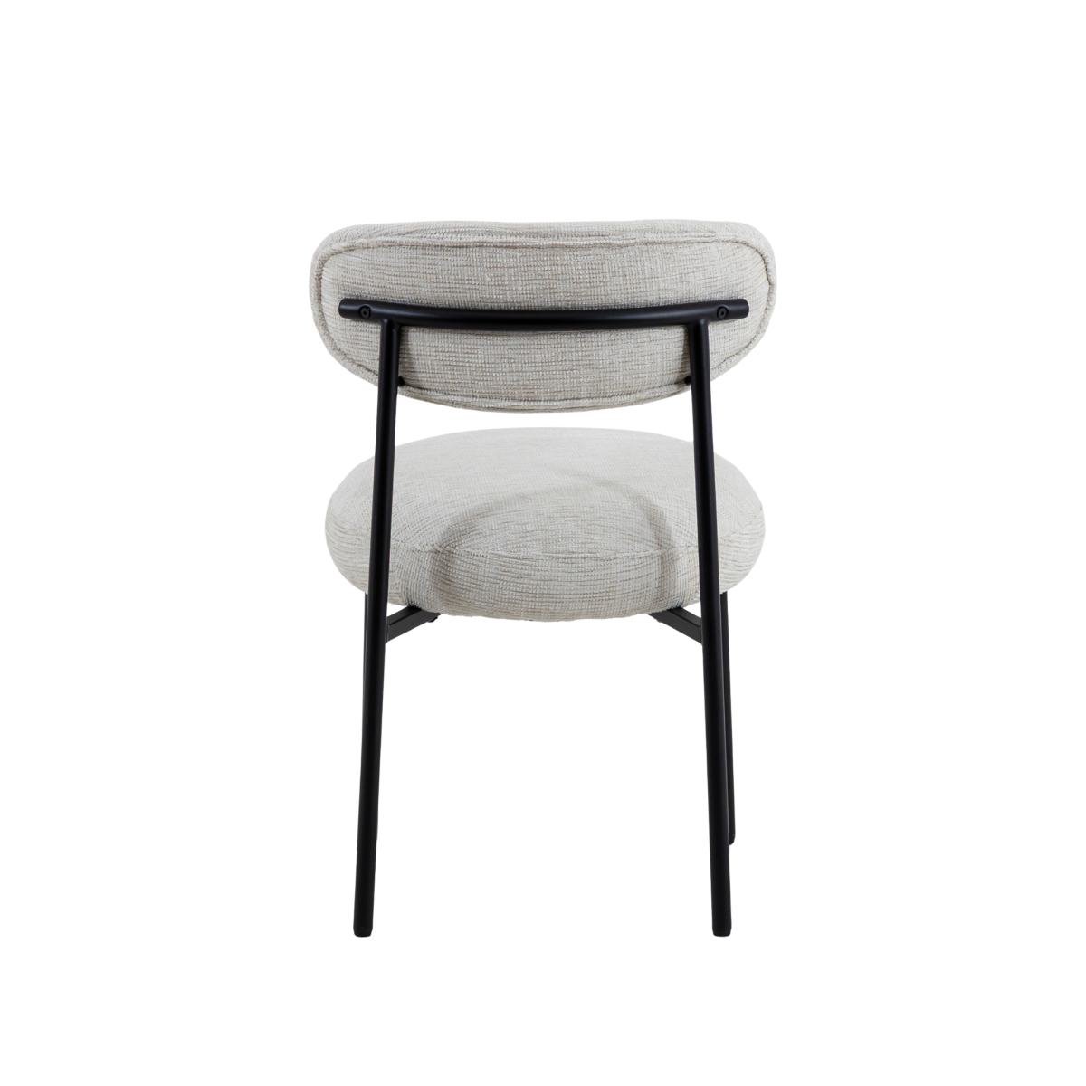Chaise en triplex et tissu gris Kanoa (lot de 2)