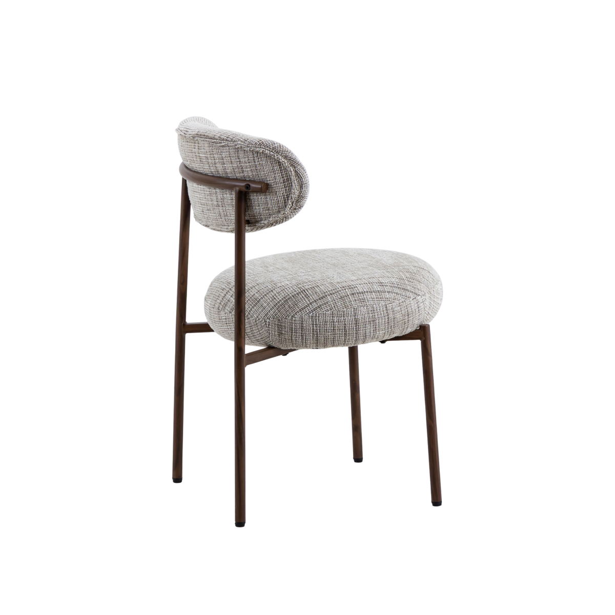 Chaise en triplex et tissu gris foncé Kanoa (lot de 2)