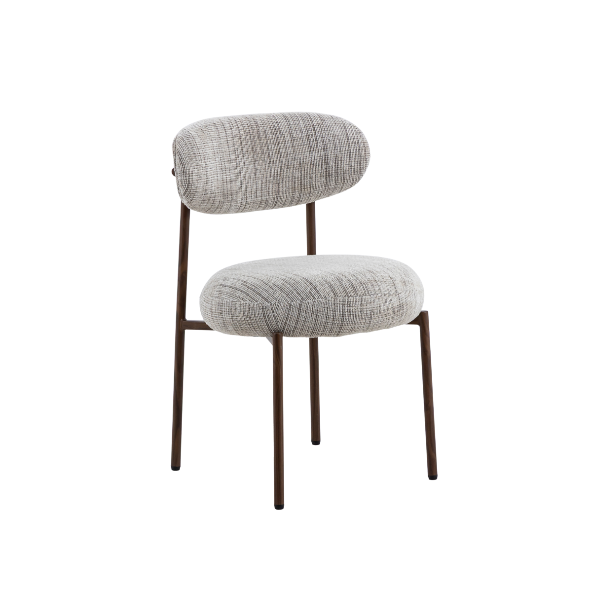 Chaise en triplex et tissu gris foncé Kanoa (lot de 2)