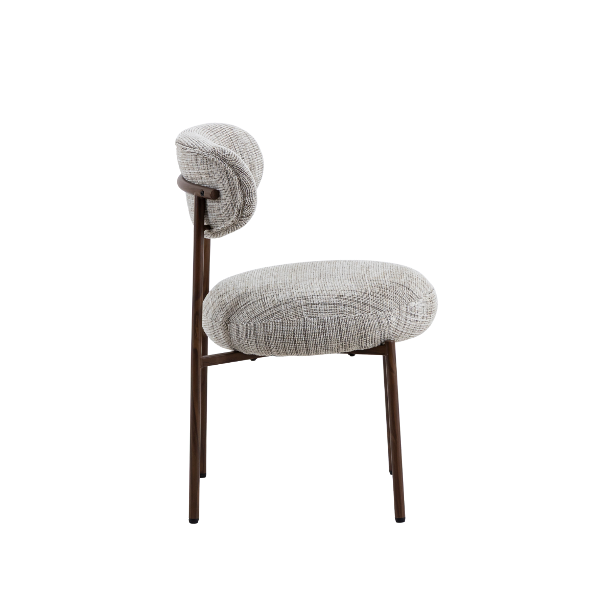 Chaise en triplex et tissu gris foncé Kanoa (lot de 2)