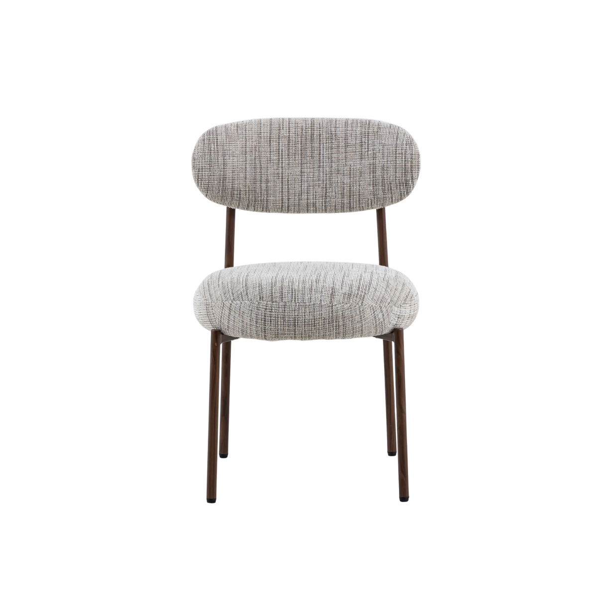 Chaise en triplex et tissu gris foncé Kanoa (lot de 2)