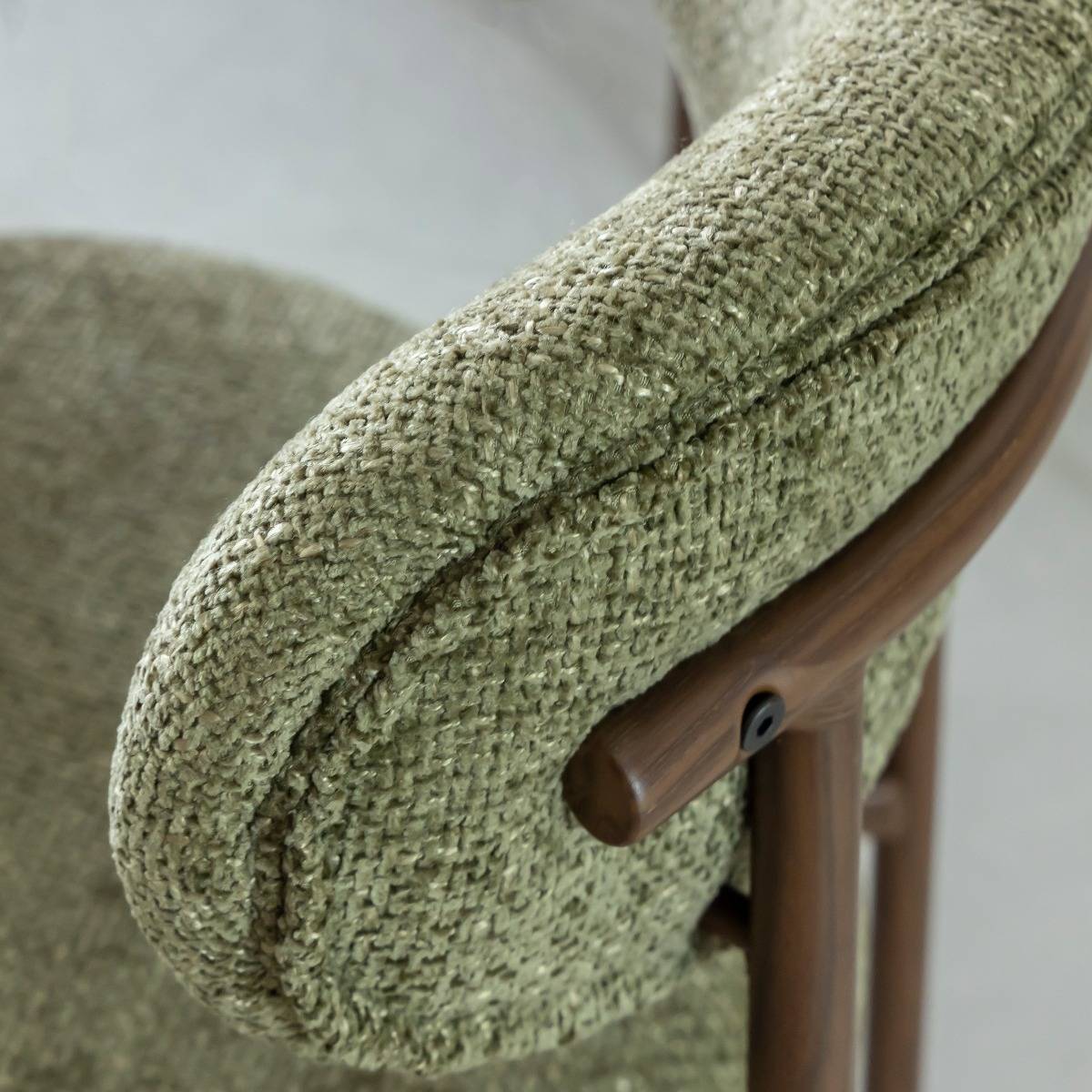 Chaise en triplex et tissu vert Kanoa (lot de 2)