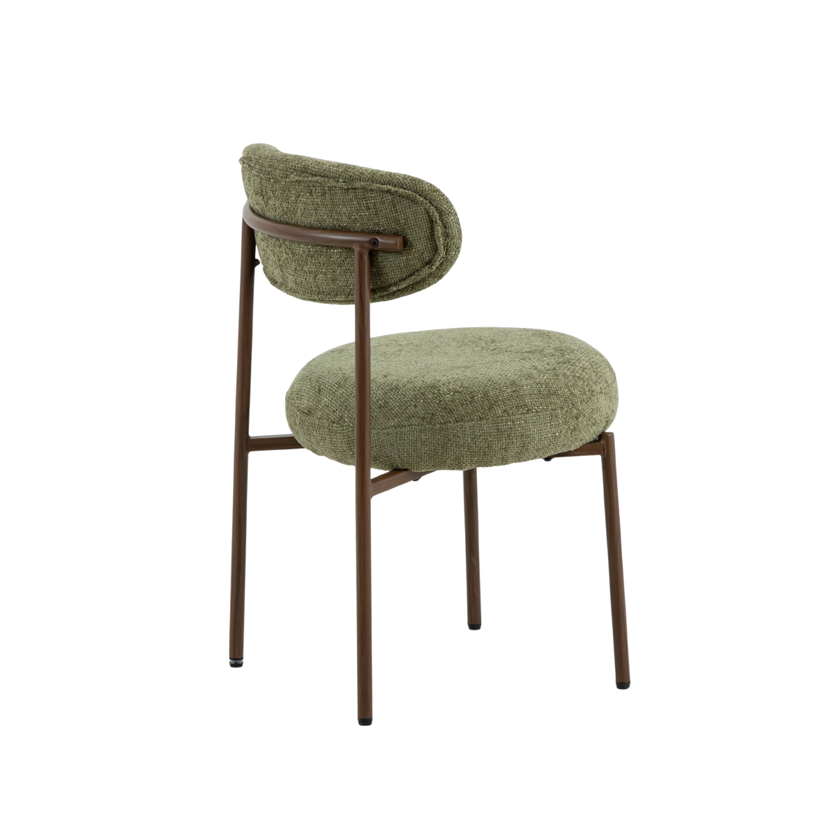 Chaise en triplex et tissu vert Kanoa (lot de 2)