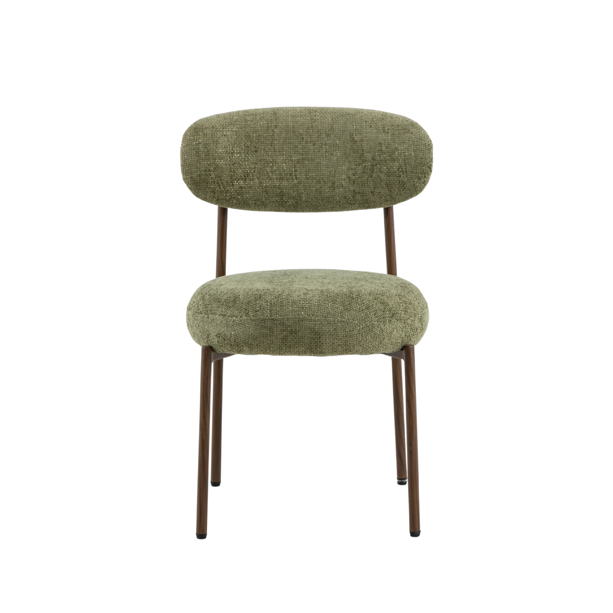 Chaise en triplex et tissu vert Kanoa (lot de 2)