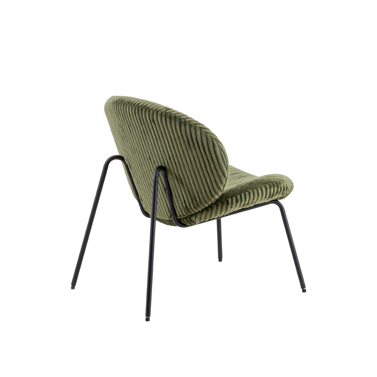 Fauteuil en velours vert Kanoa