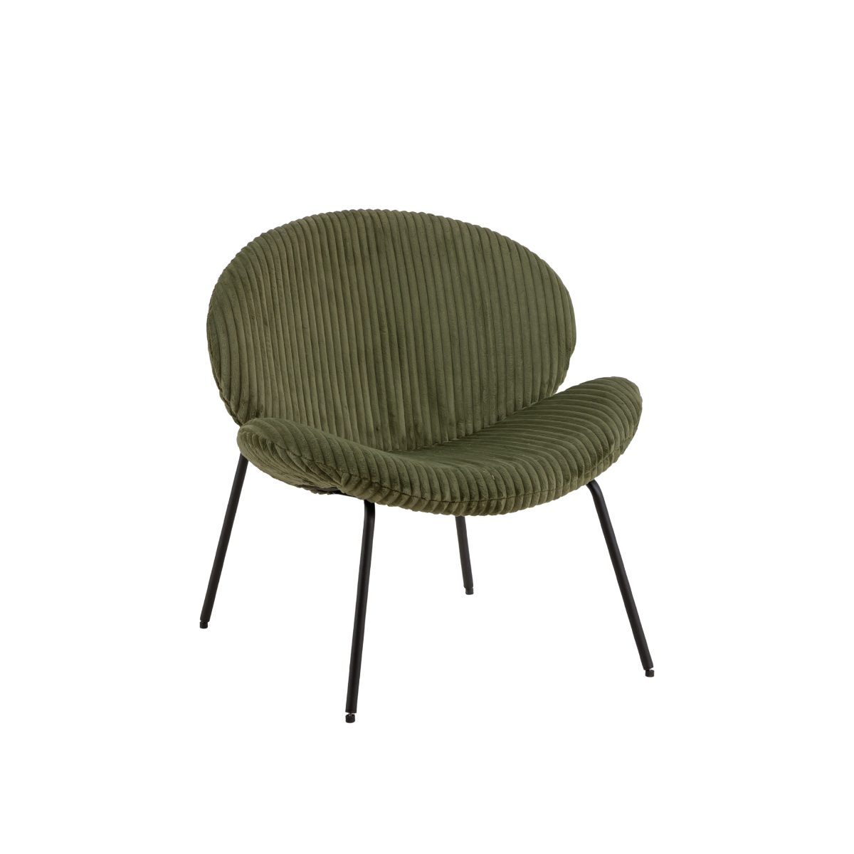 Fauteuil en velours vert Kanoa