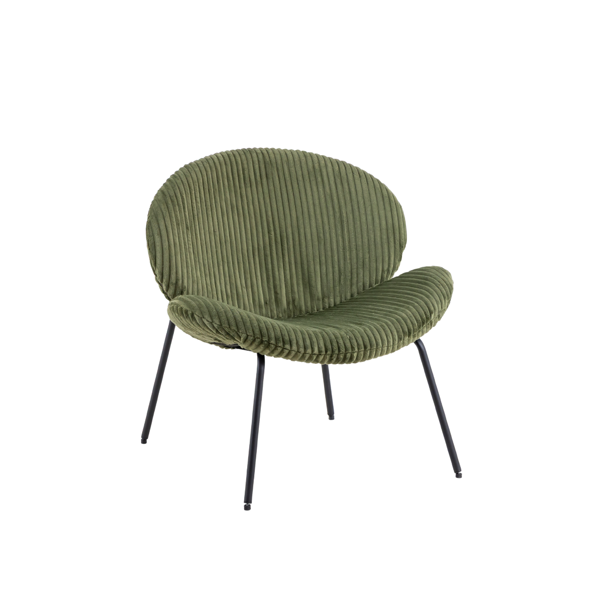 Fauteuil en velours vert Kanoa