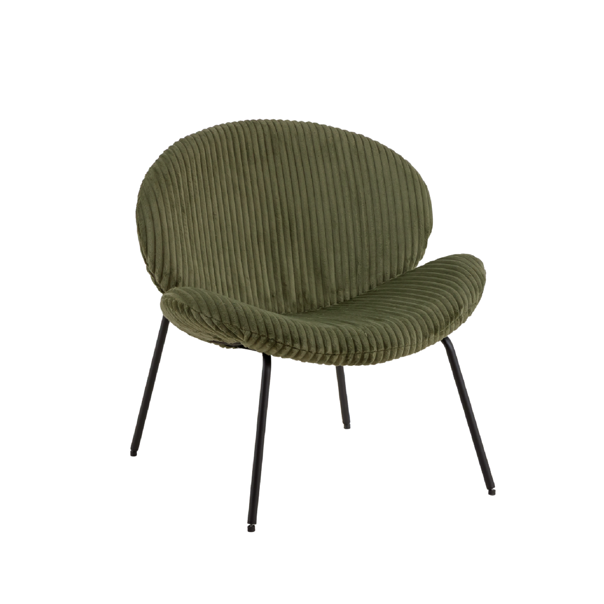 Fauteuil en velours vert Dorian