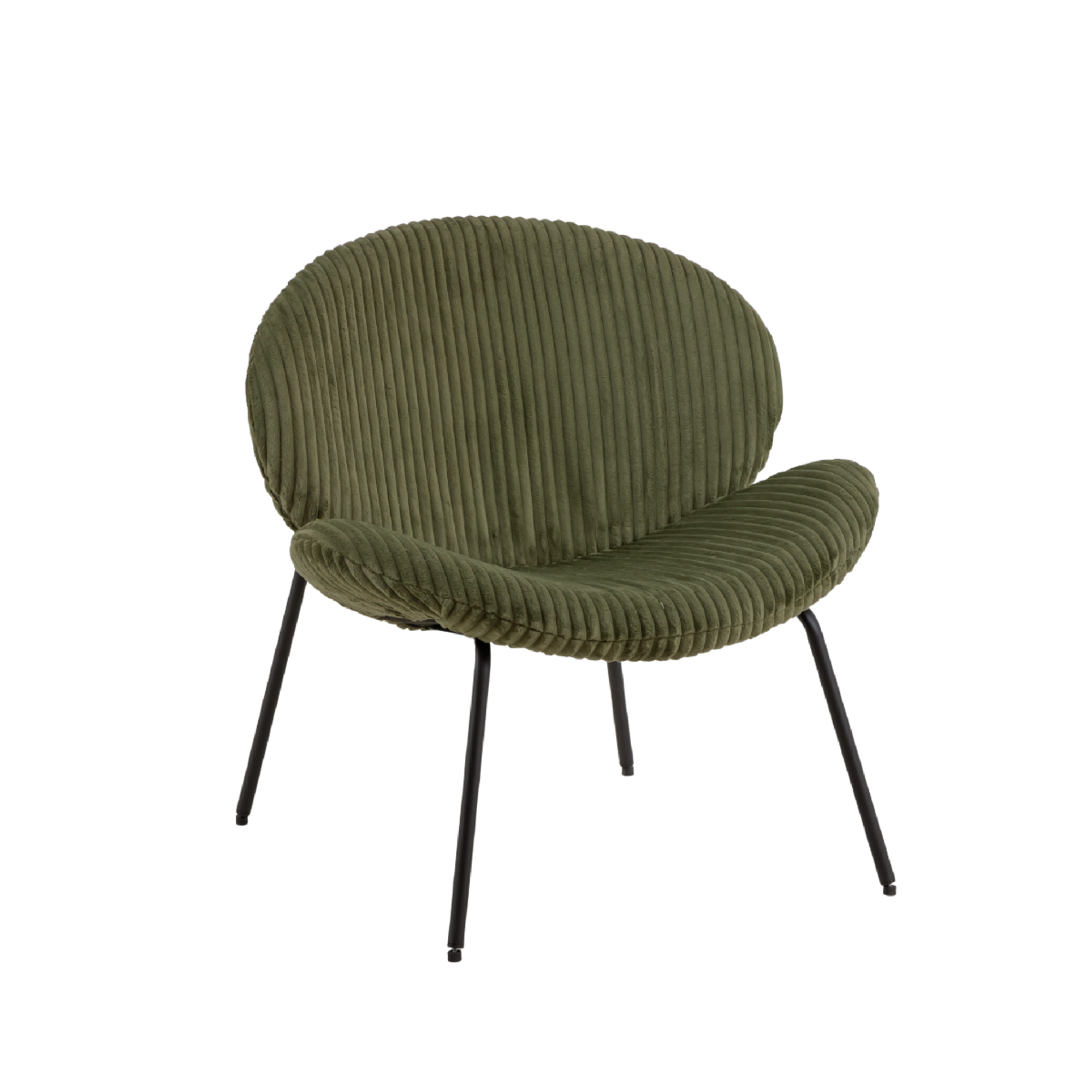 Fauteuil en velours vert Dorian