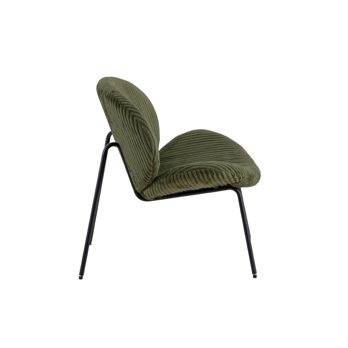 Fauteuil en velours vert Dorian