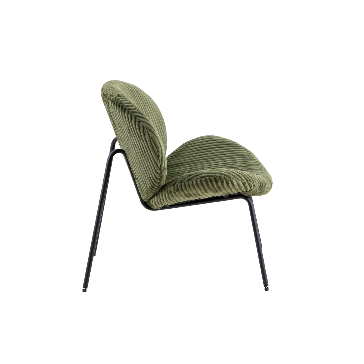 Fauteuil en velours vert Kanoa