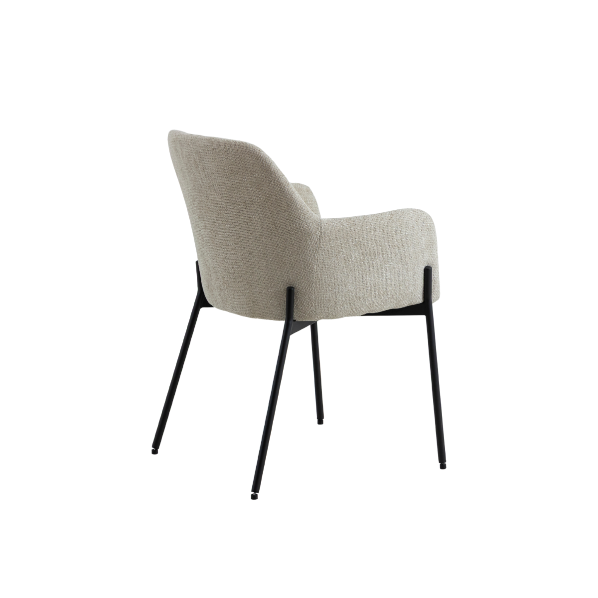 Fauteuil en tissu écru Kanoa (lot de 2)